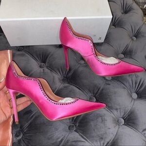 𝅺New Size 36 Amina Muaddi Romy Crystal Pink Pumps